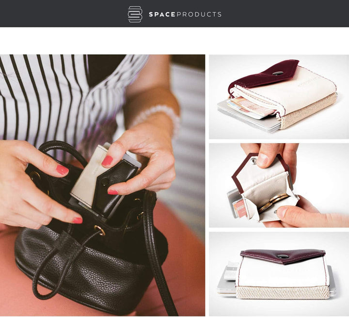 Geldbörse klein mit Münzfach aus Echt-Leder für Damen &amp; Herren I Slim Wallet Portemonnaie I 15 Karte