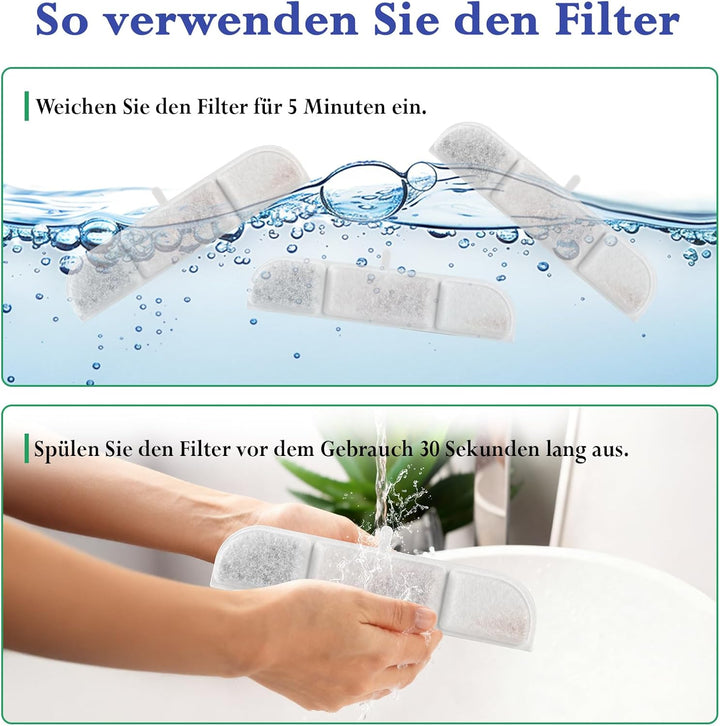 Herboom 28 Stück Katzenbrunnen Filter für downypaws 2.5L Trinkbrunnen, Katzentrinkbrunnen Filter mit