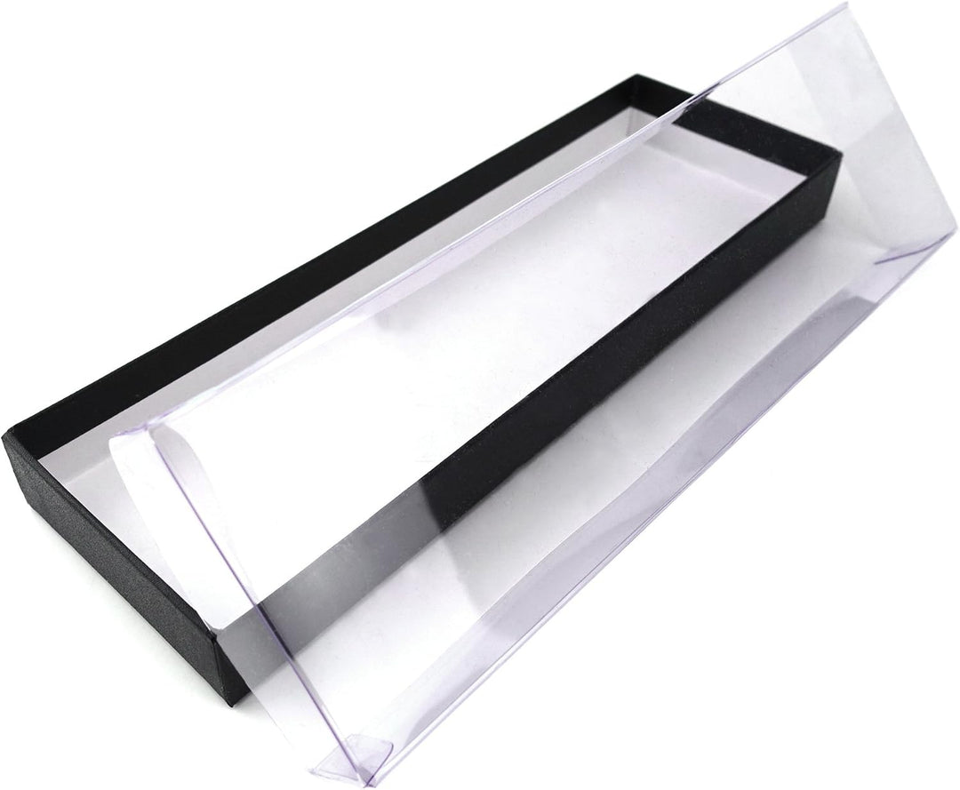 TigerTie Selbstbinder Piqué in Uni gemustert, Querbinder 100% Baumwolle + Aufbewahrungsbox Blau-weis