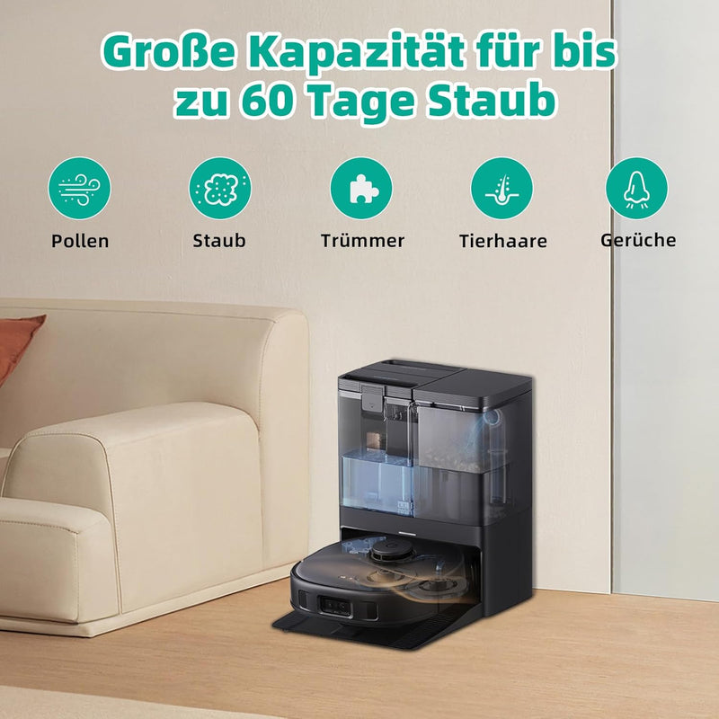 10 Stück Staubbeutel für Eufy Clean X8 Pro / X10 Pro Omni Roboter Staubsauger Selbstreinigungsstatio