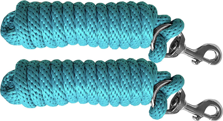 Majestic Ally 2 Stück Solid Poly Leine für Pferde &amp; Nutztiere - 3 Meter lang und 5/8 Zoll dick - aus