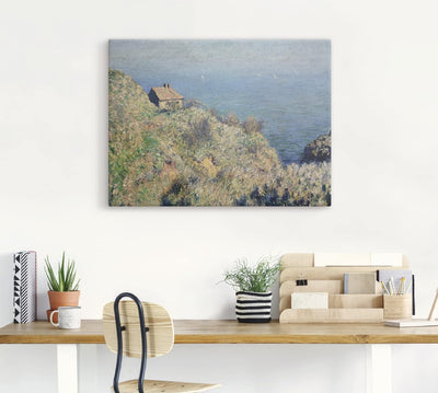 ARTland Leinwandbilder Wandbild Bild auf Leinwand 80x60 cm Wanddeko Landschaften Meer Strand Das Hau