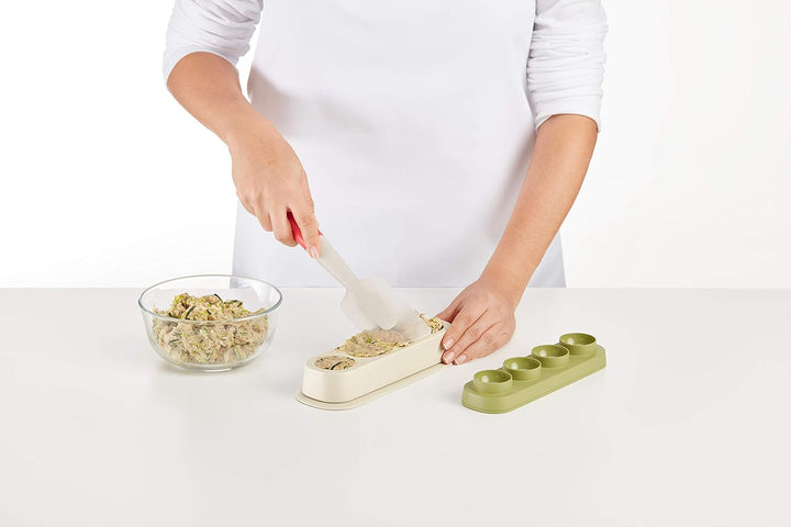 Lékué Veggie Balls mold. vegetarische Gemüsebällchen in Form von kleinen Bällchen, Grün