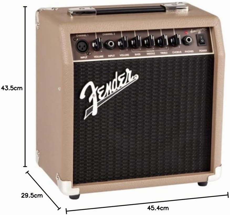 Fender Acoustasonic 15 – 15W Combo Akustik-Amp – Geeignet für akustische Gitarre 15W Single, 15W Sin