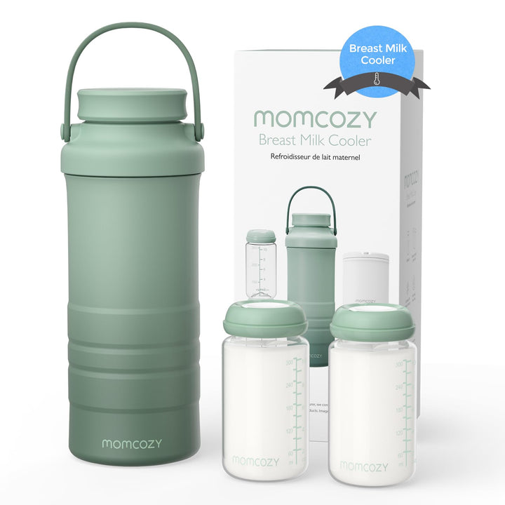 Momcozy Tragbarer Muttermilchkühler für draussen (628 ml), 360°- langzeitige Gesamtkühlung, grosser