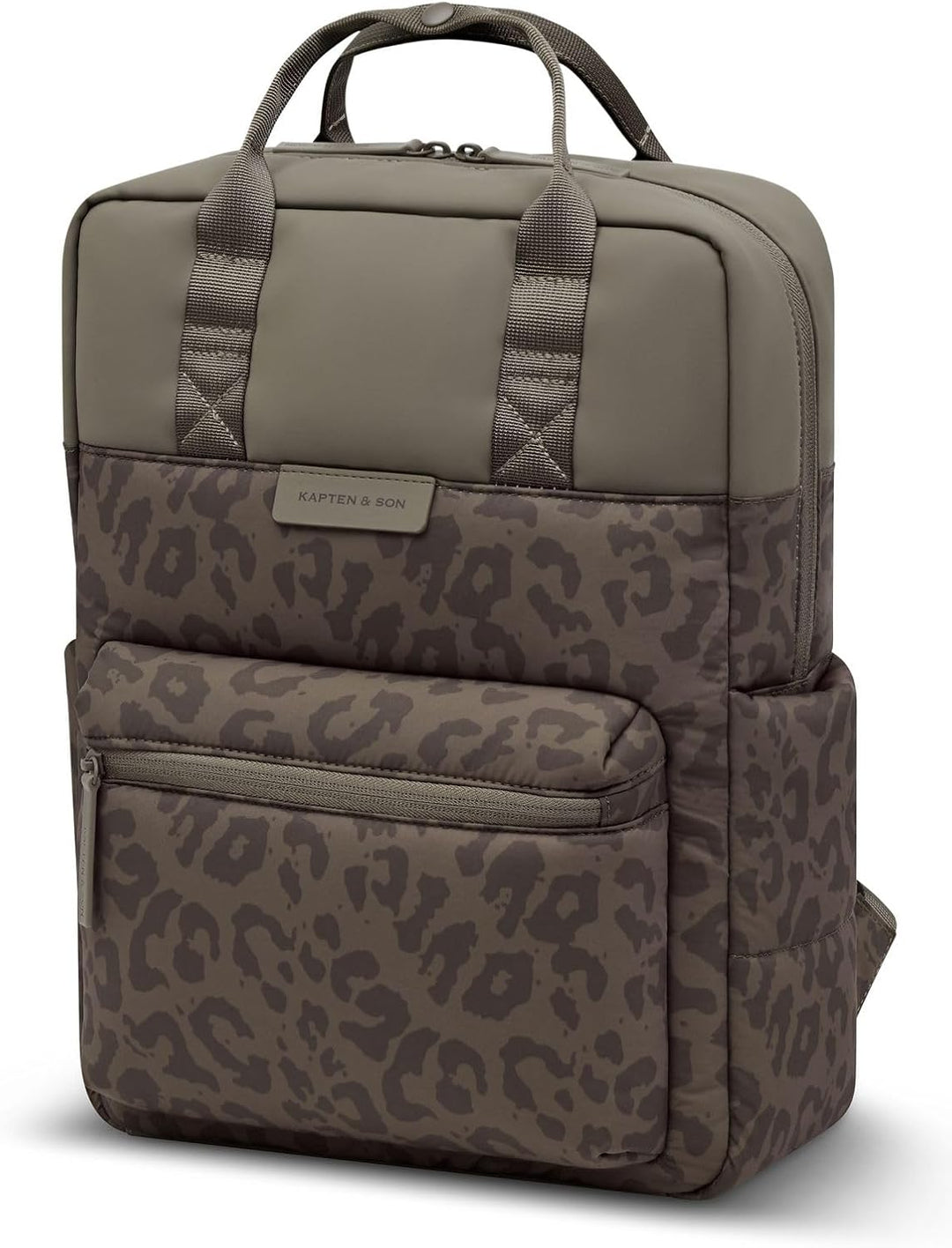 Kapten & Son Rucksack Freizeitrucksack mit Laptopfach Bergen Cloud Backpack 15L Leo Dark Brown taupe