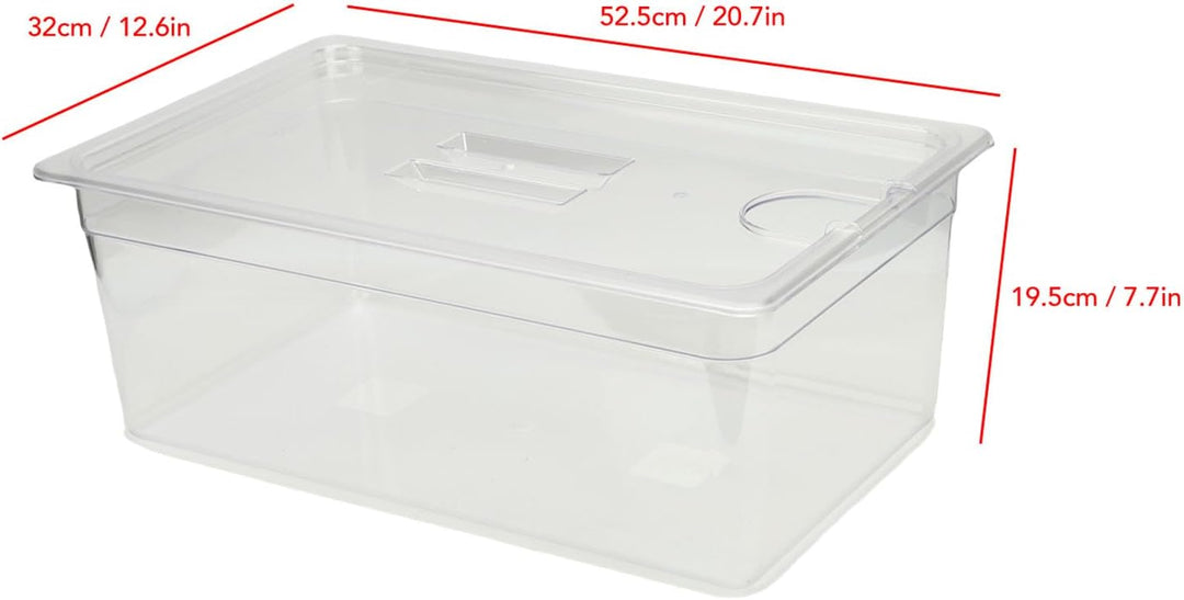 Qcwwy Weiteres Zubehör für Küchengeräte, Sous-Vide-Behälter mit Deckel, 25 Liter, für Praktisch Alle