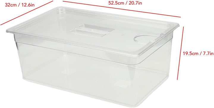Qcwwy Weiteres Zubehör für Küchengeräte, Sous-Vide-Behälter mit Deckel, 25 Liter, für Praktisch Alle