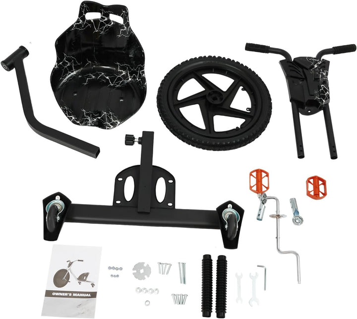 Drift Scooter, Kinder Drifts Scooter mit Pedale, 360° Driftt Cart, Verstellbarer Drifts Trike, Kinde