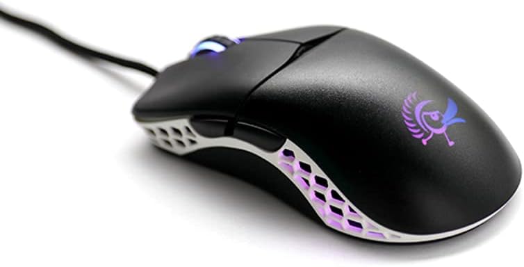 Ducky Feather Gaming Maus 65g – Symmetrisch für Rechts- & Linkshänder – PixArt 3389 Sensor mit 16.00