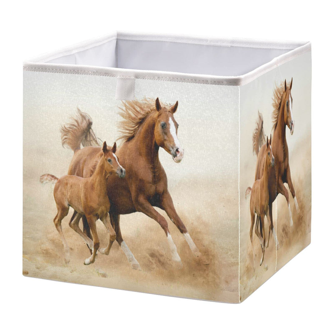Vnurnrn Laufendes Pferd Kunst Kleidung Spielzeug Box Faltbare offene Aufbewahrungsboxen Organizer gr