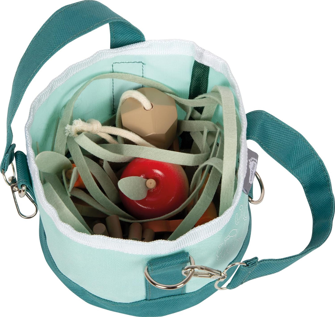 small Foot Pferdefutter Set mit Tasche, Spielset mit Futterzubehör für Hobby Horses und Spielpferde,