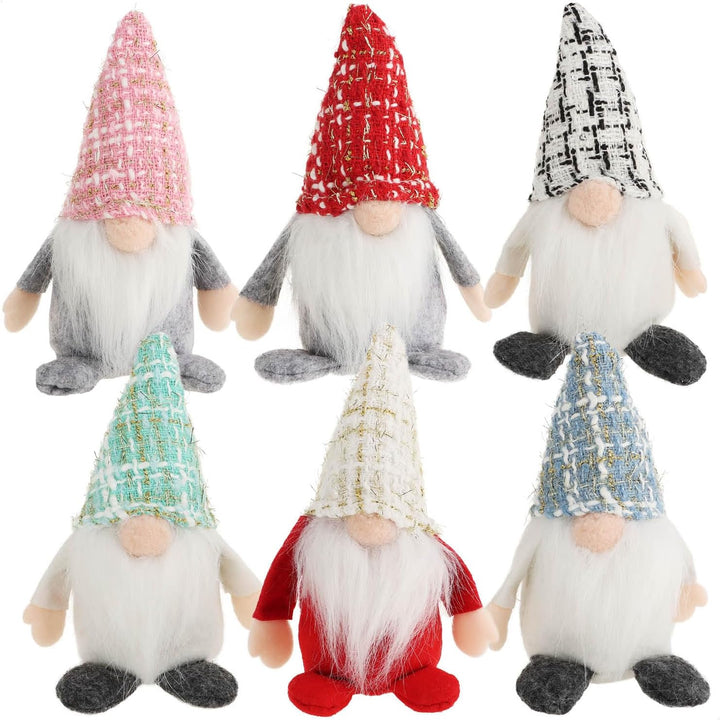 COM-FOUR® 6X Premium Weihnachts-Wichtel 15cm - Weihnachtsdeko - winterliche Zwergen-Figur - Dekoarti