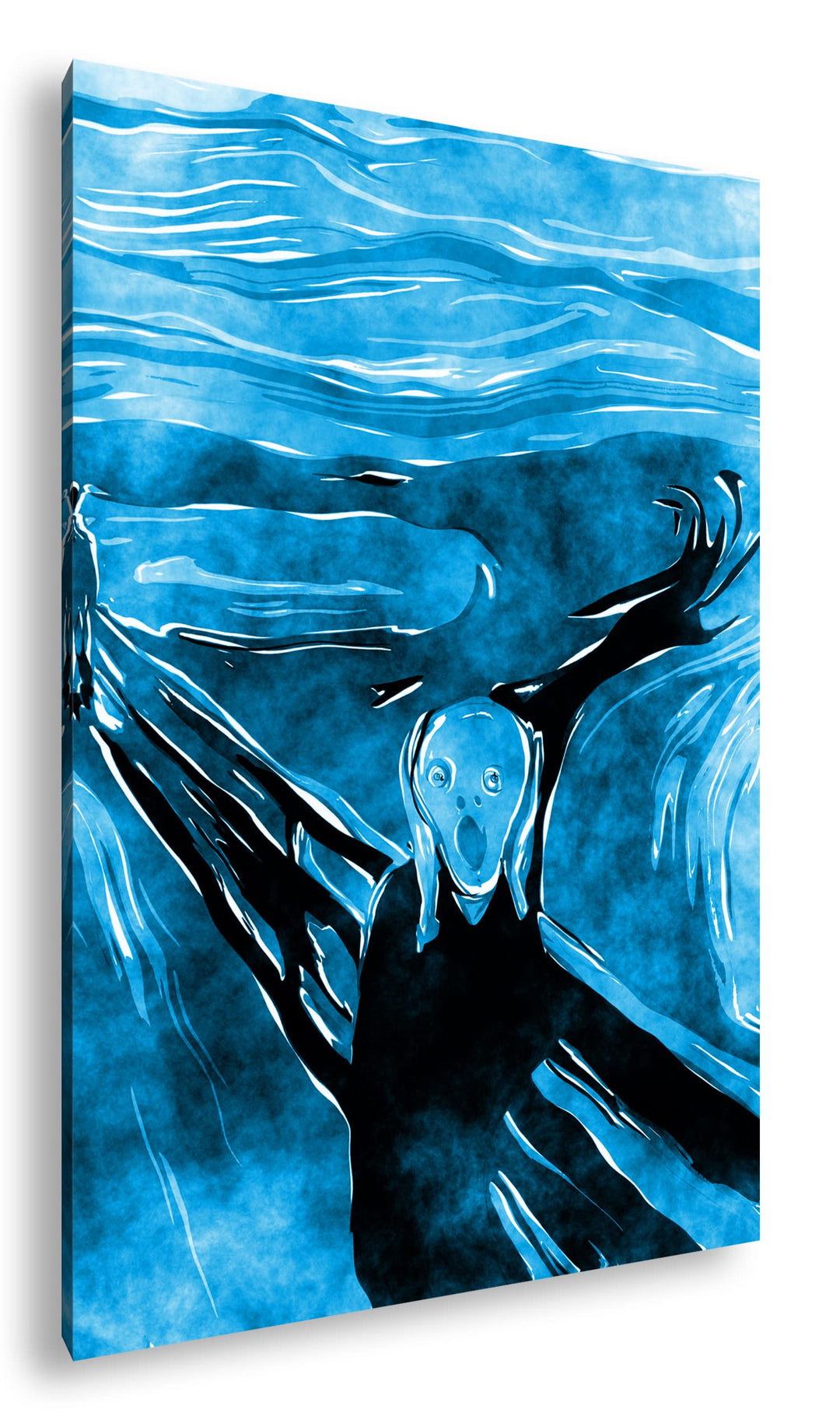 deyoli Edvard Munch Der Schrei Format: 80x60 Effekt: Monocrome Blau als Leinwandbild, Motiv fertig g
