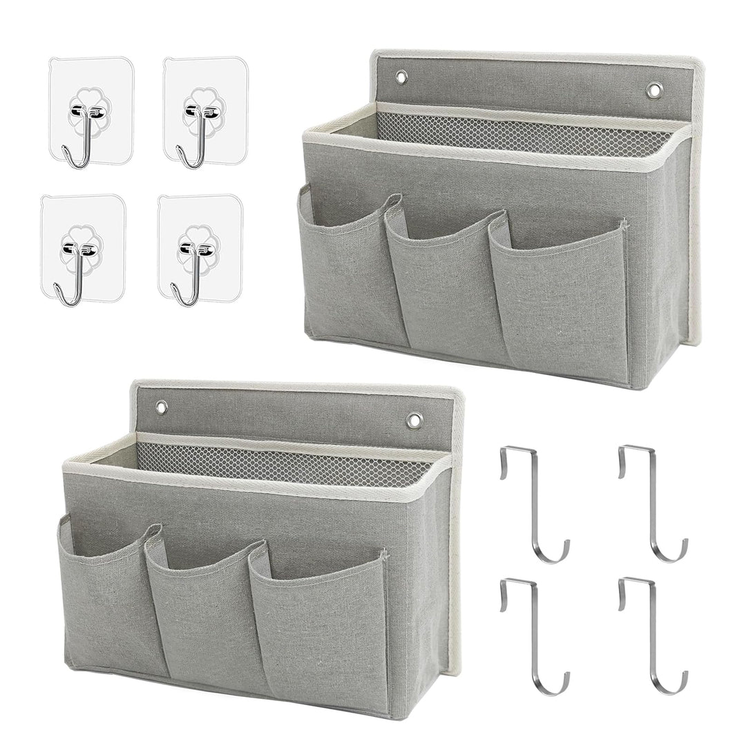 2 Stück Wand Organizer Tasche Hängekörbe Mit Grosser Mesh Abteilung Und 3 Taschen Tür Organizer Plat