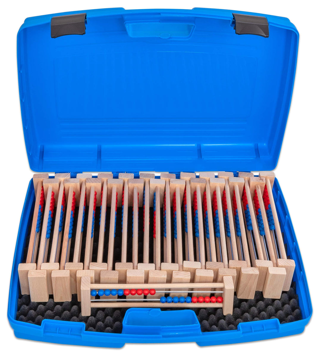 Betzold - Holz-Rechenrahmen 24 Stück Zahlenraum 20 Klassenset - Rechenschieber Kinder rot/blau, rot/