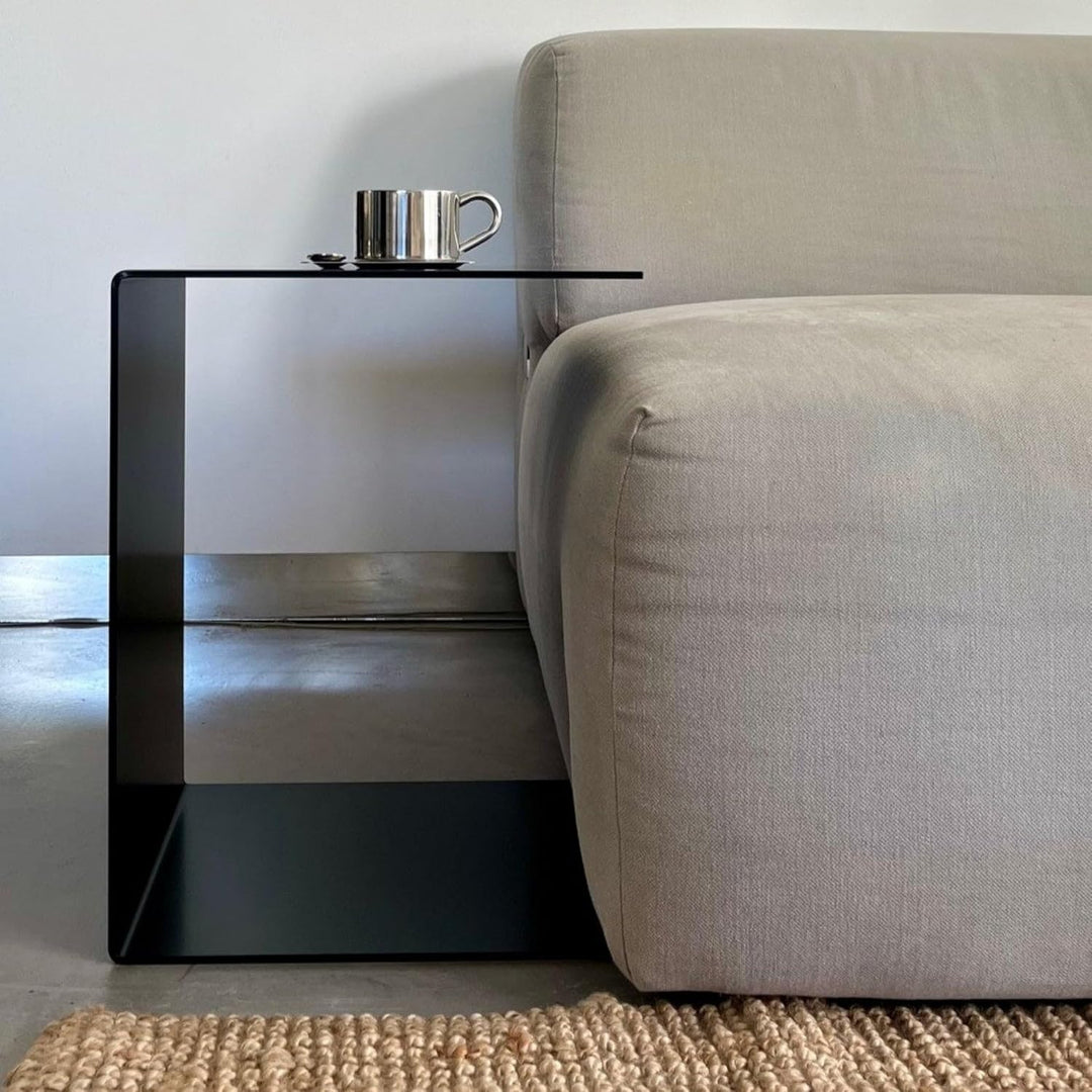 Beistelltisch | Couchtisch | Sofatisch | Metall | 35 x 35 x 45 cm | schwarz | Indoor & Outdoor | Mad
