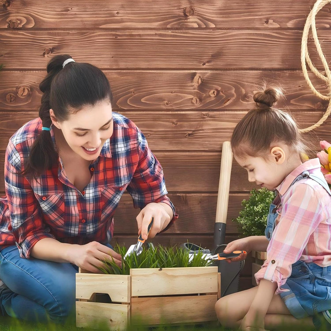 Orangefarbenes Gartengeräte Set, Leichte Aluminiumlegierung Rostbeständig, Ideales Gartengeschenke,