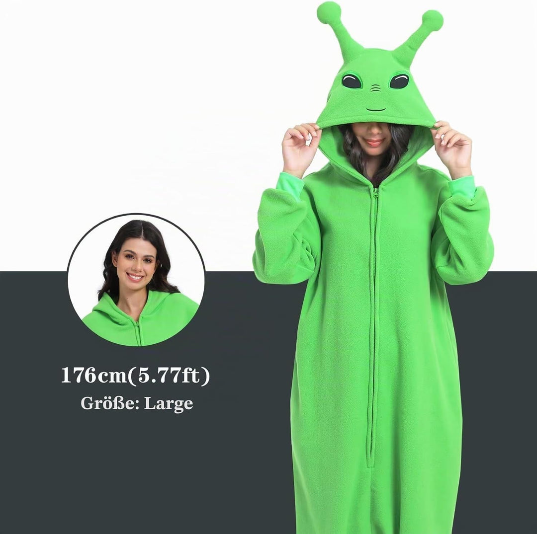 Tier Onesie Karneval Halloween Kostüm Cosplay Schlafanzüge Erwachsene M Zip Ausländer, M Zip Ausländ