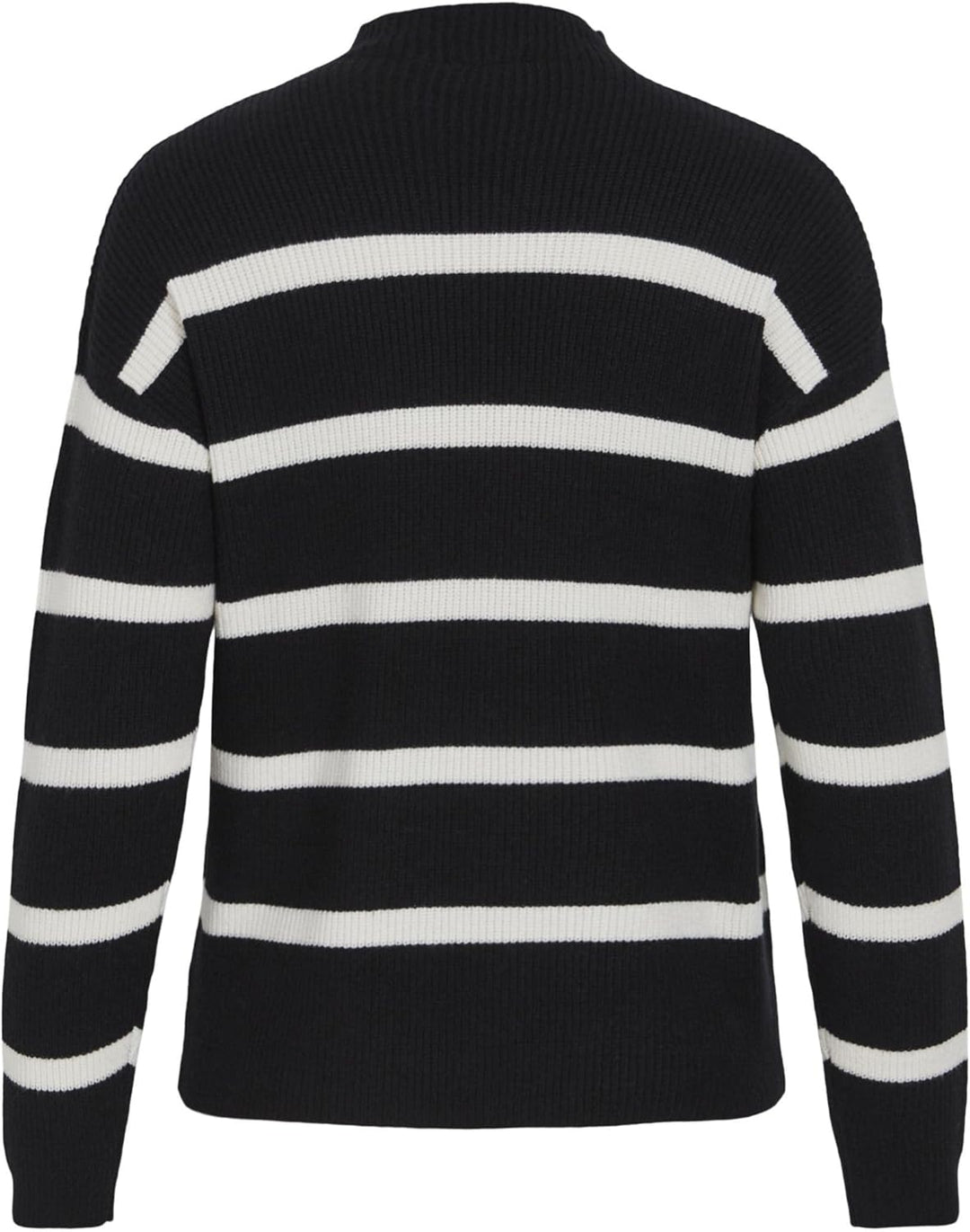 Vila Damen Strickpullover XS Black/Stripes:white Alyssum, XS Black/Stripes:white Alyssum