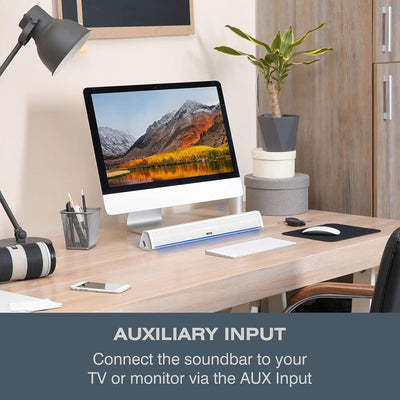 Audible Fidelity Soundbar für TV-Geräte mit Bluetooth, Lautsprecher für TV, PC, Gaming mit RGB-LED-D