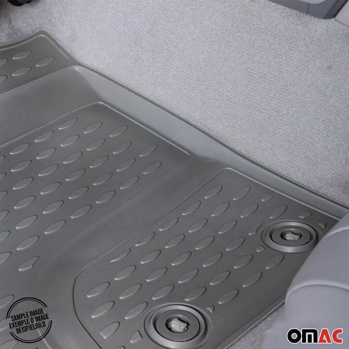 OMAC Gummimatten Fussmatten kompatibel mit VW Passat B8 2014-2023 TPE Automatten Grau 4X Passat B8 2