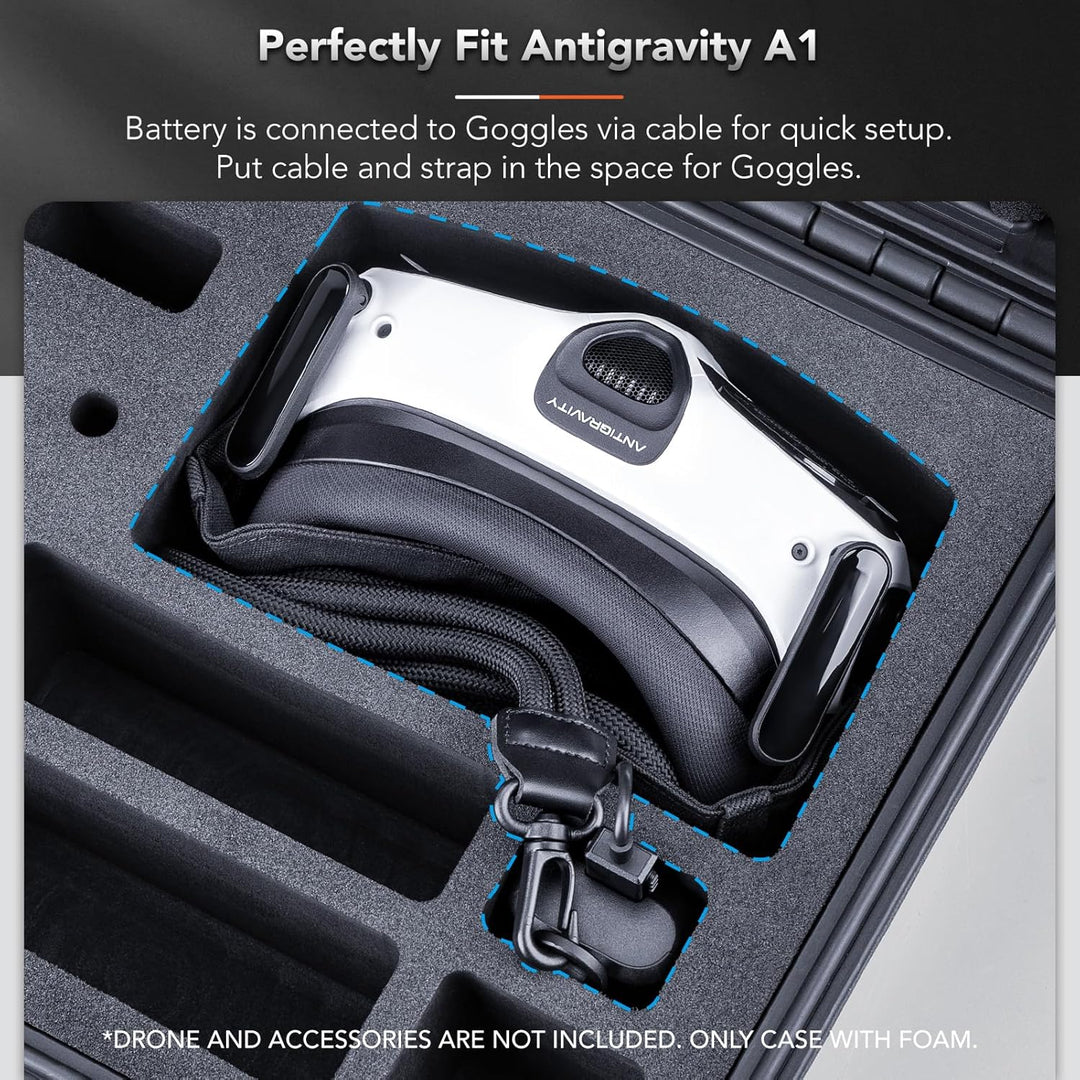 Lykus Titan AA100 Wasserdicht Tasche/Koffer/Case für Antigravity A1 Drone Bundles,Unterstützt 7 Akku
