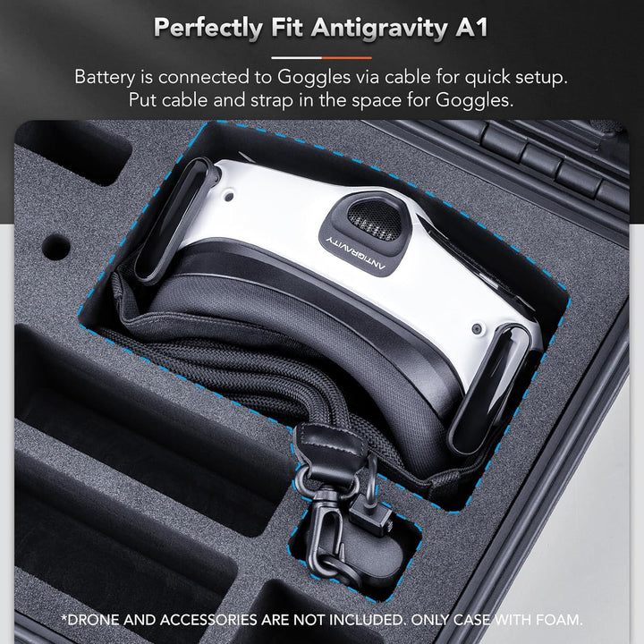 Lykus Titan AA100 Wasserdicht Tasche/Koffer/Case für Antigravity A1 Drone Bundles,Unterstützt 7 Akku