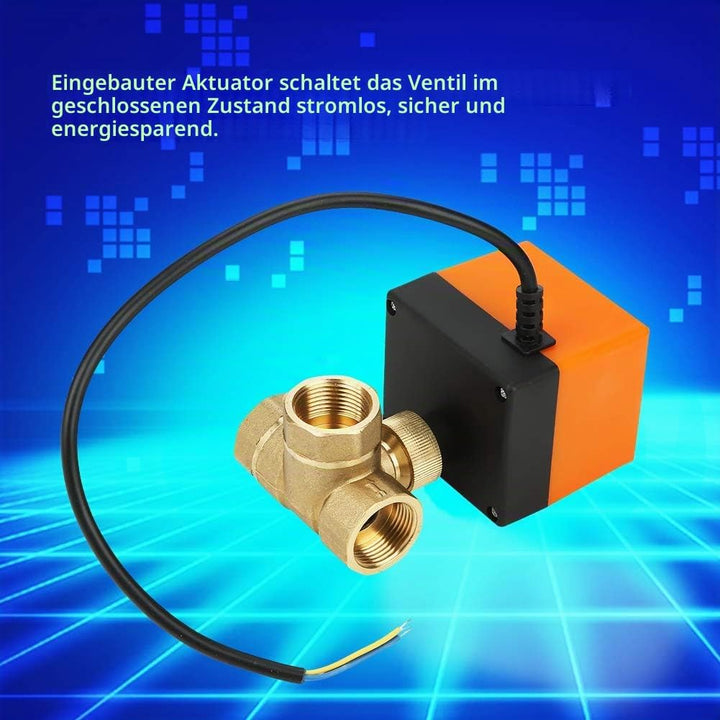 DC 24V DN20 G3/4 304 Motorisches Kugelhahn aus Messing 3 Draht 2 Steuerung 3-Wege-Motorventil aus mo