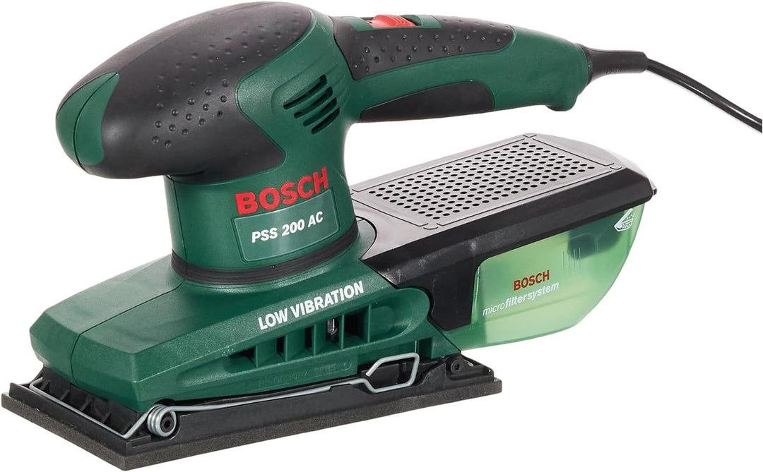 Bosch Home and Garden Bosch PSS 200 AC Schwingschleifer Schwarz, Grün 200 W - Bandschleifmaschinen (