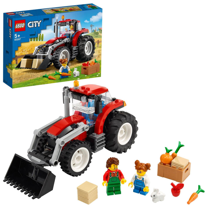 LEGO City Traktor Spielzeug, Bauernhof Set mit Minifiguren und Tierfiguren, toll als Geschenk für Ju