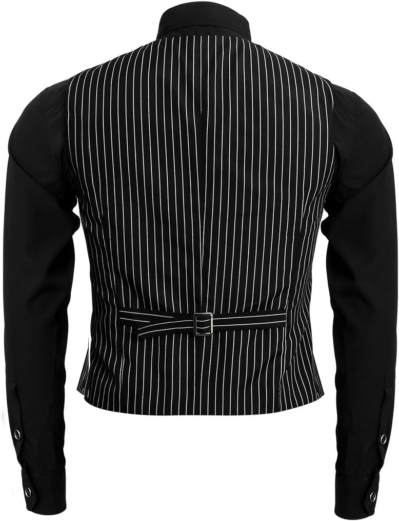 Nofonda 1920er Gangsterhemd für erwachsene Männer, Weste und Krawatte, 20er Kostüm-Outfit, Anzug, Vi