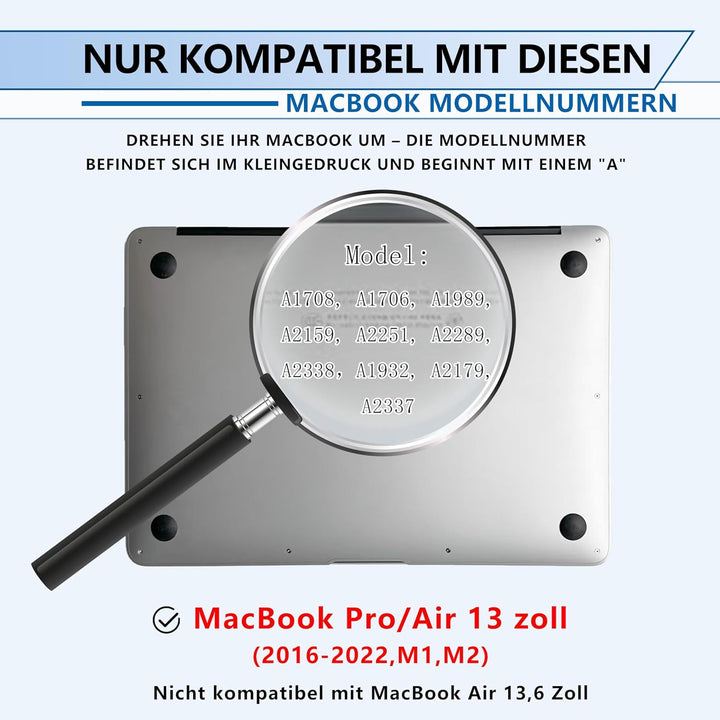 Magnetischer Blickschutzfolie für Macbook Pro 13 Zoll (2016–2022, M1, M2) / MacBook Air 13 Zoll (201