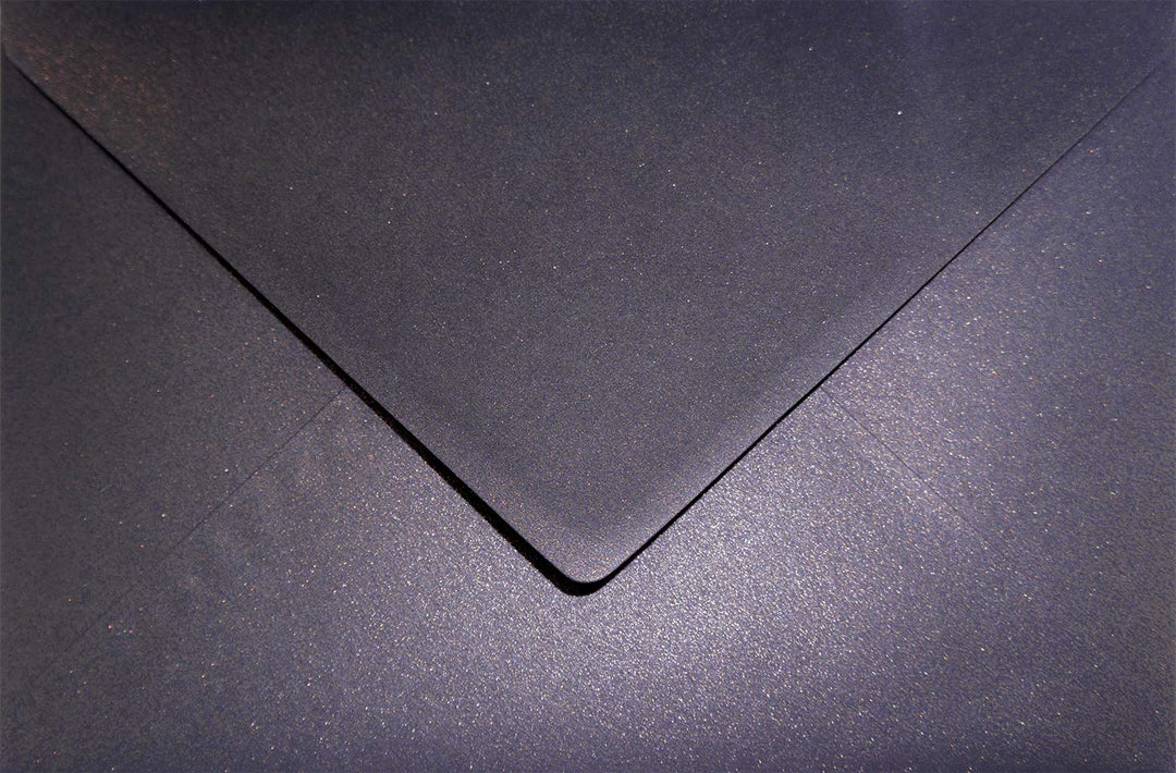 Netuno 250 Umschläge Perlmutt-Schwarz DIN C5 162x 229 mm 120g Aster Metallic Black Cooper schwarze P