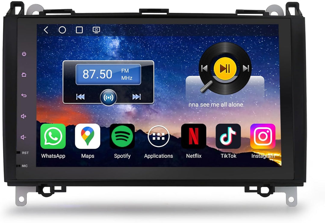 Erisin 9 Zoll Android 10.0 DAB+ Autoradio mit GPS Navi Für Mercedes Benz A/B Klasse W169 W245 Sprint