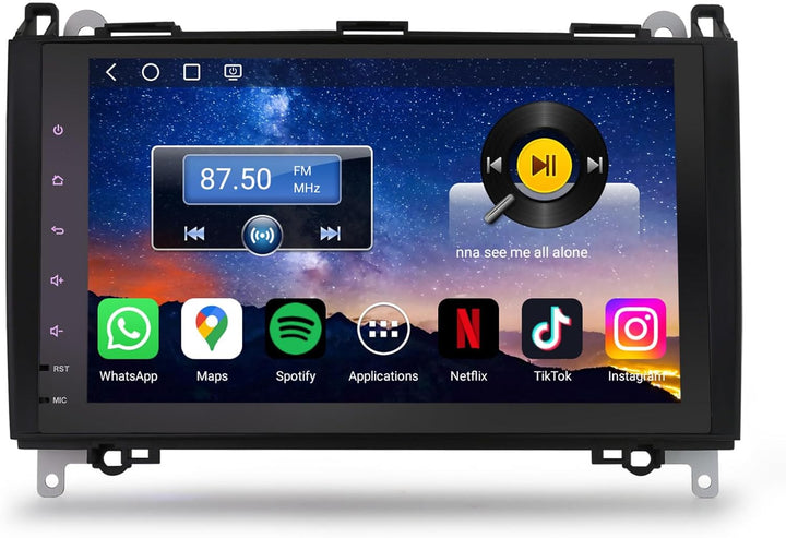 Erisin 9 Zoll Android 10.0 DAB+ Autoradio mit GPS Navi Für Mercedes Benz A/B Klasse W169 W245 Sprint