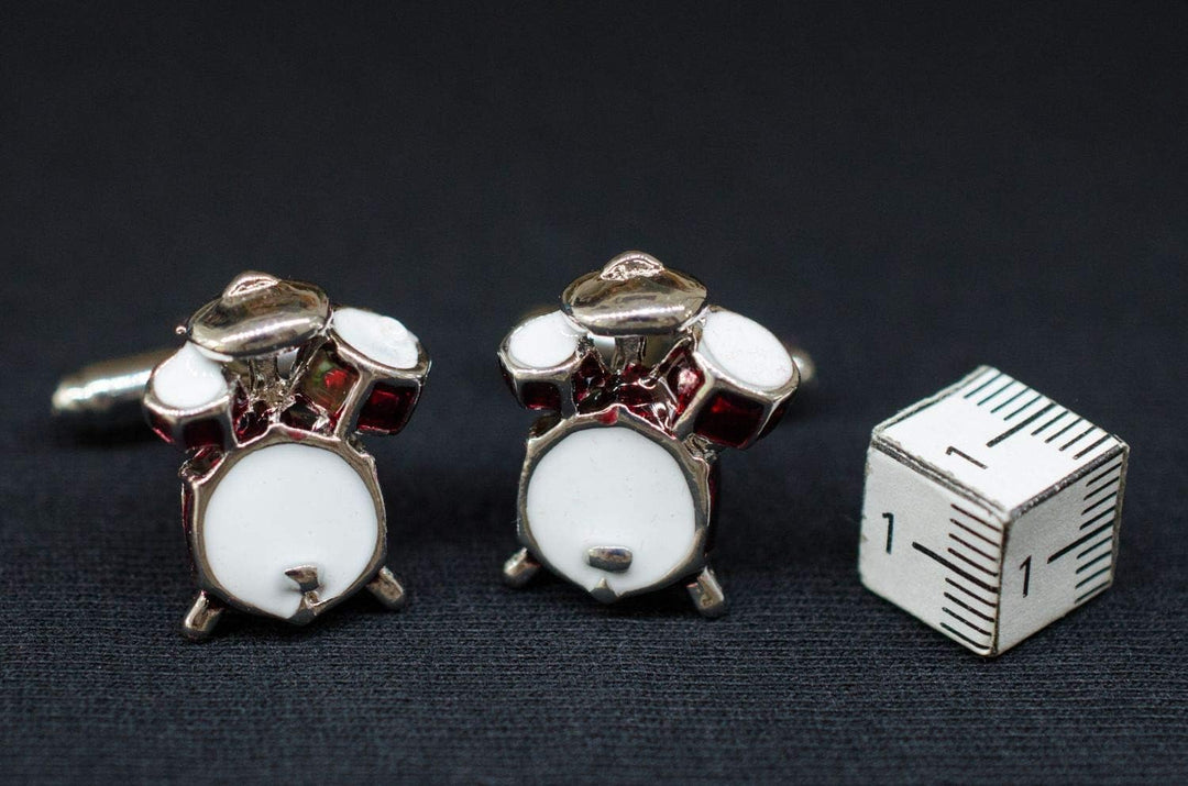 Miniblings Schlagzeug Manschettenknöpfe Miniblings Musik Drums Instrument Knöpfe + Box - Herrenschmu