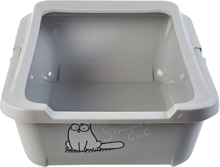 Simon's Cat, Katzentoilette mit Rand L: 43 cm B: 32 cm H: 16 cm grau grau L: 43 cm B: 32 cm H: 16 cm