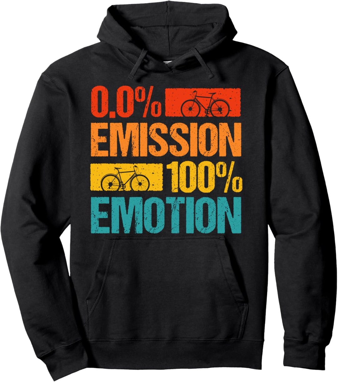 Fahrrad keine Emission - volle Emotion - Umweltschutz Bike Pullover Hoodie