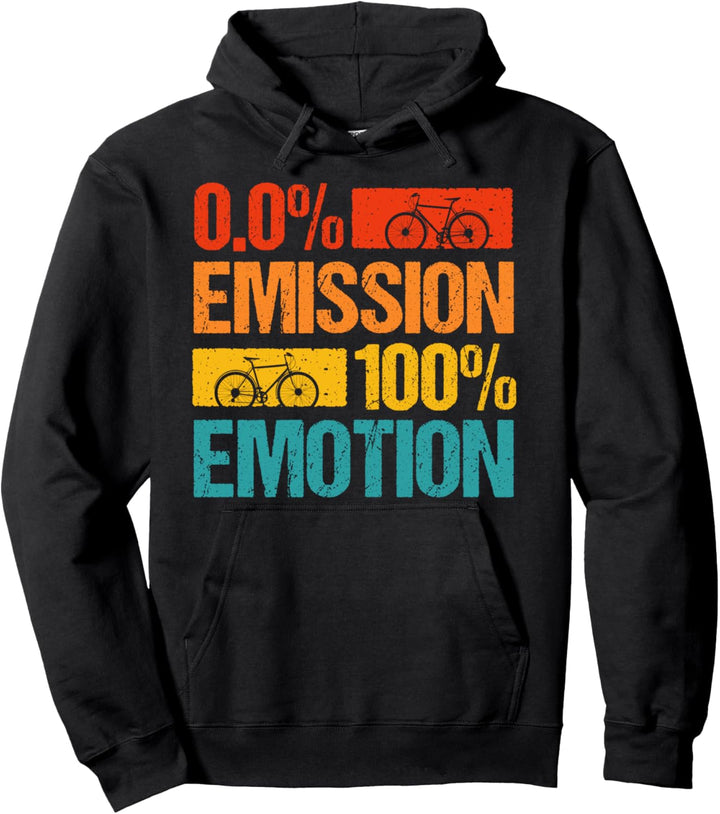 Fahrrad keine Emission - volle Emotion - Umweltschutz Bike Pullover Hoodie