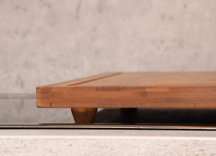 Kesper | XXL Herdabdeckplatte 56 x 50 x 4 cm | Farbe: Dunkelbraun | Material: FSC Bambus | ideal auc