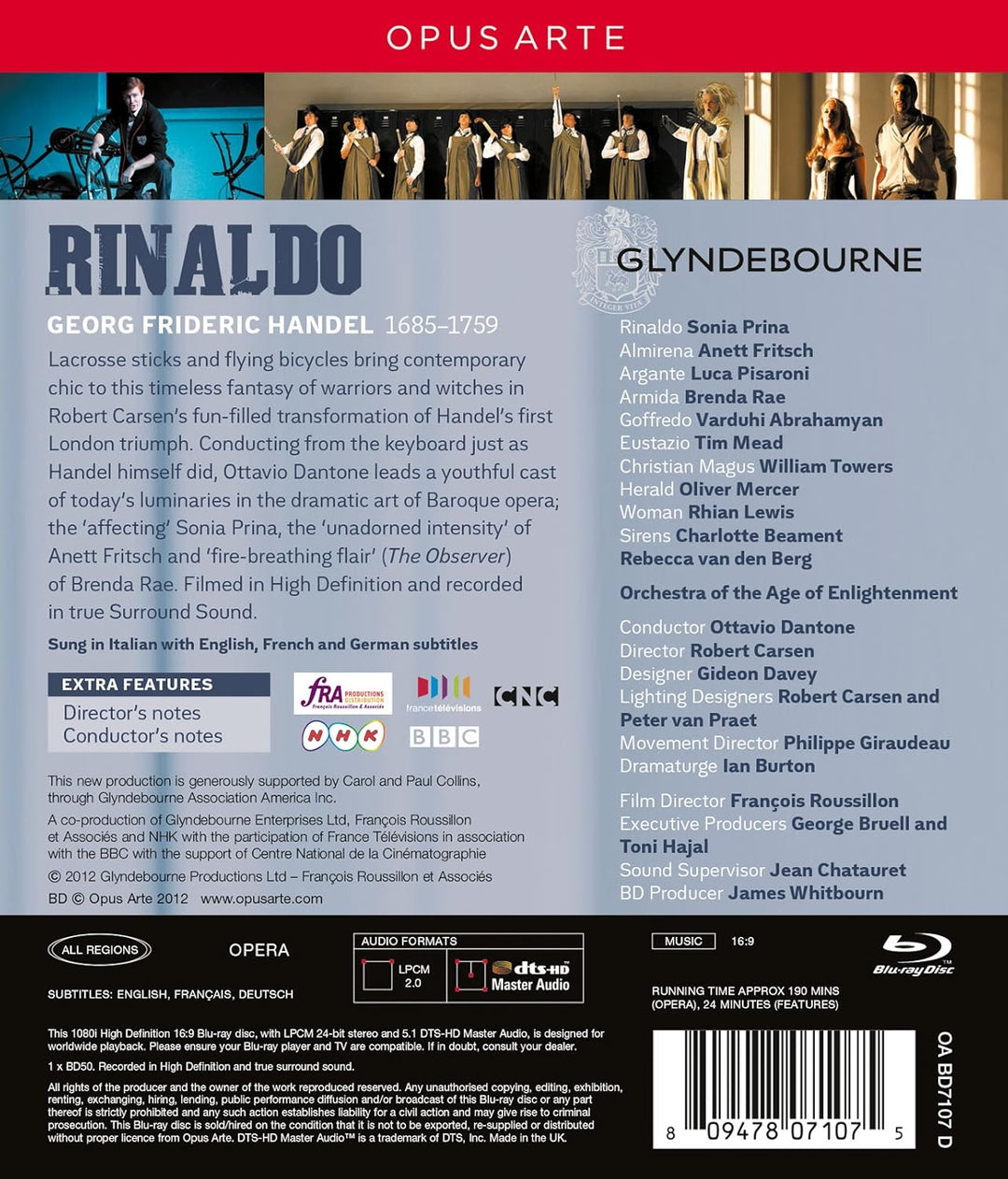 Händel: Rinaldo (Glyndebourne) an, Blu-ray