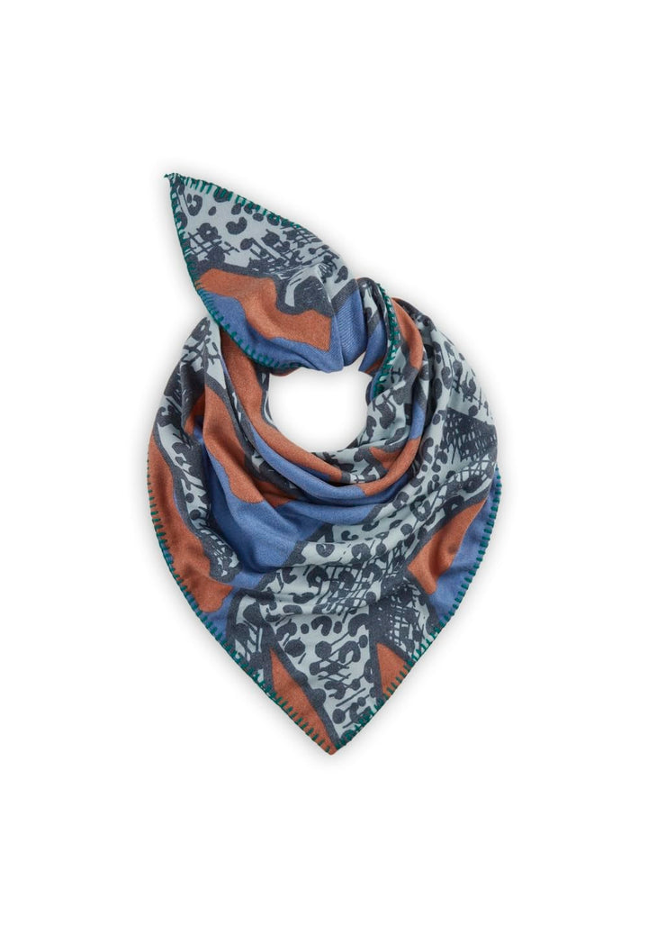 CODELLO Dreieckstuch mit Leo-Motiven Farbe blau