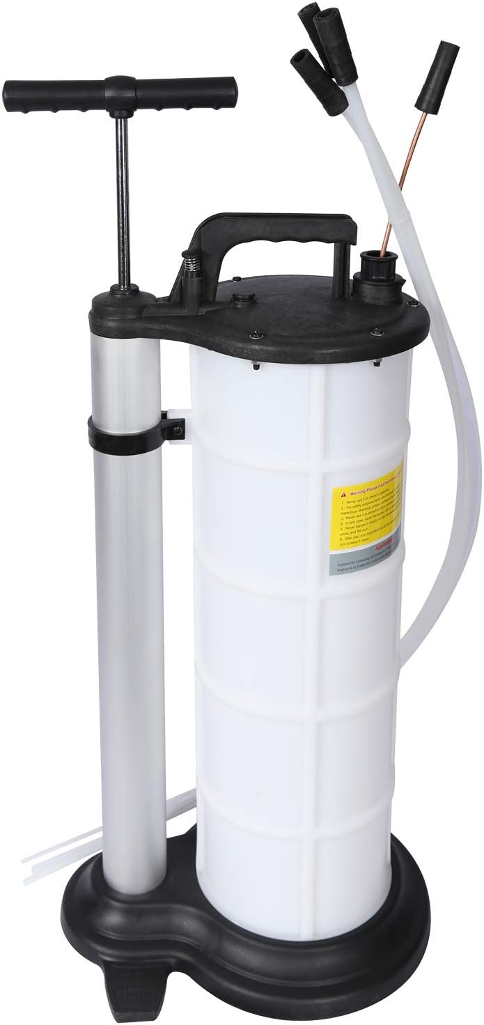 Wiltec Manueller Fluidextraktor mit 9 Liter Tank, Vakuumabsaugpumpe für Öl und andere Flüssigkeiten