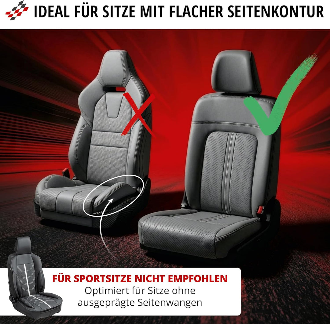 Walser Premium Sitzauflage Auto Kimi, Sitzschoner Auto schwarz/blau, Vergleichssieger* Auto Sitzaufl