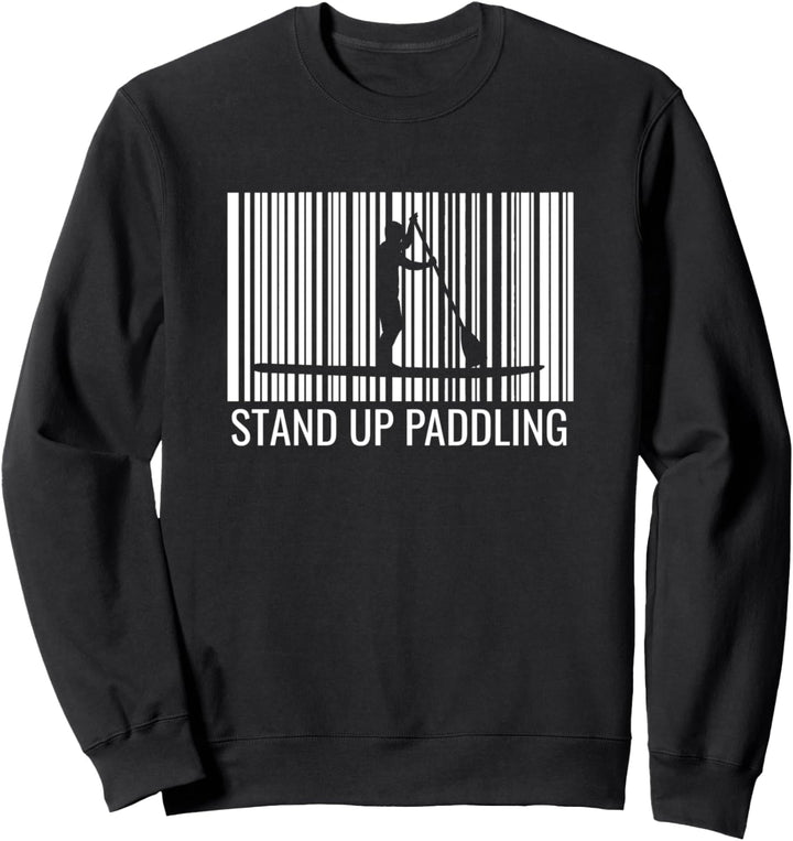 Stand Up Paddle Barcode SUP Paddling Surfen Männer Sweatshirt