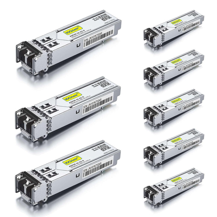 [8 Pack] 1G SFP SX LC Multimode Module 550-meter, 1000Base-SX Mini-Gbic Transceiver Compatible for C