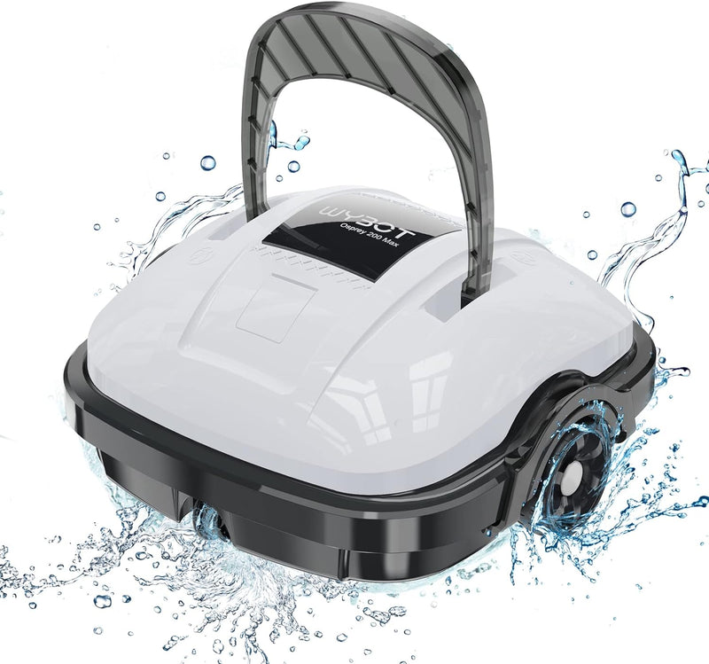 WYBOT Poolroboter Akku, Poolsauger für 100 Minuten Betriebsdauer, Auto-Parken, Starke Saugkraft, Zwe