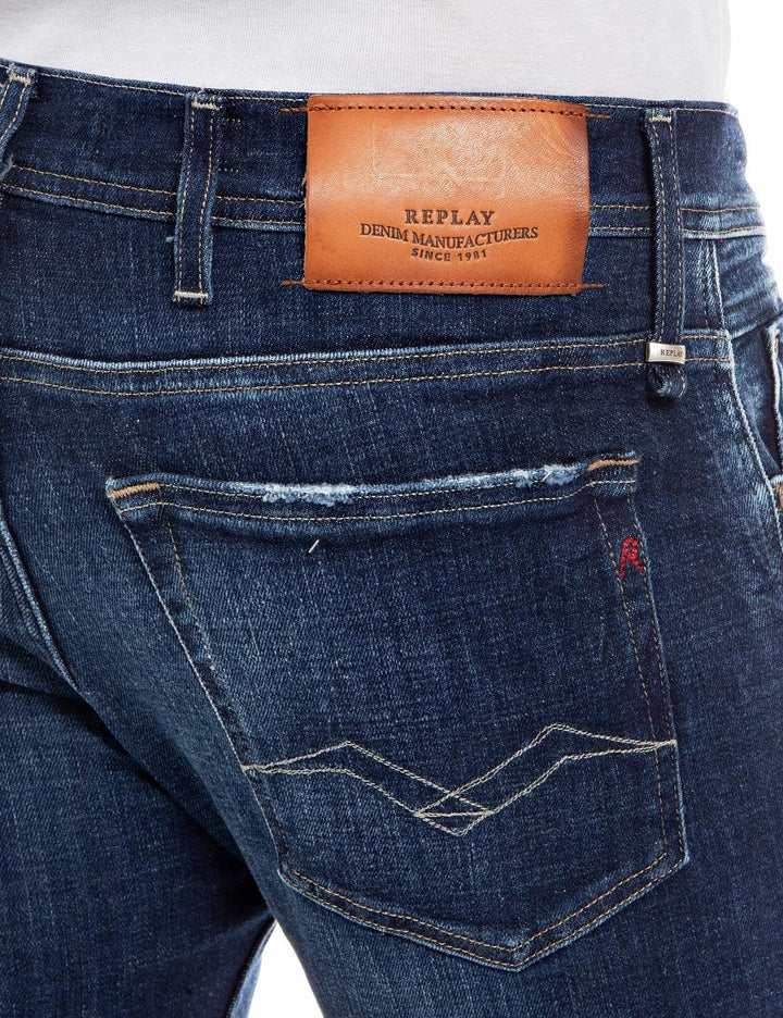 Replay Herren Jeans Jondrill Skinny-Fit Aged 40W / 34L Dark Blue 007-1, 40W / 34L Dark Blue 007-1