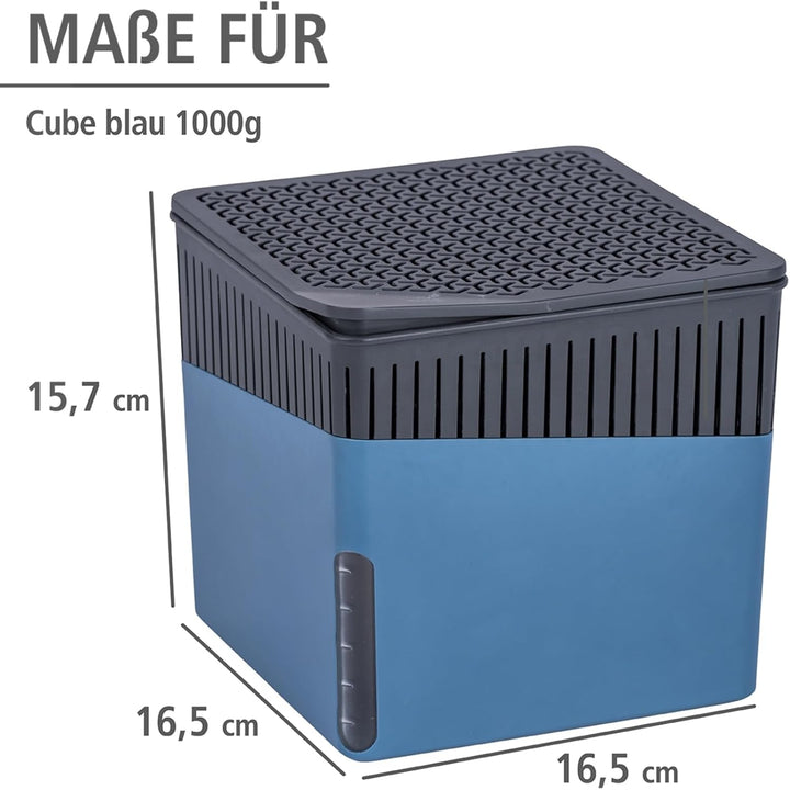 WENKO Raumentfeuchter Mod. Cube, Luftentfeuchter reduziert Schimmel & Gerüche, Auffangschale mit 1 k